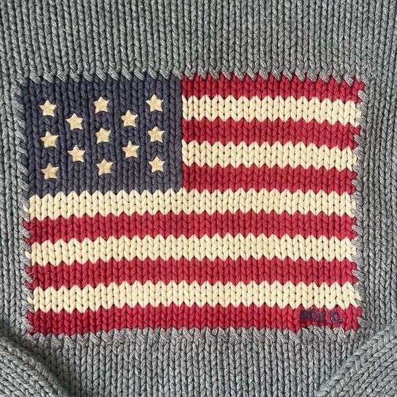 Ralph Lauren Vintage American Flag Knit Sweater - Picture 4 of 11
